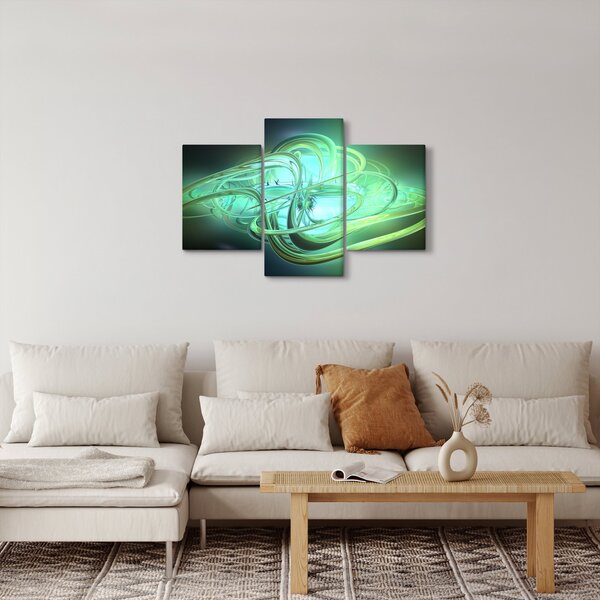 Slika zelene apstrakcije (90x60 cm)
