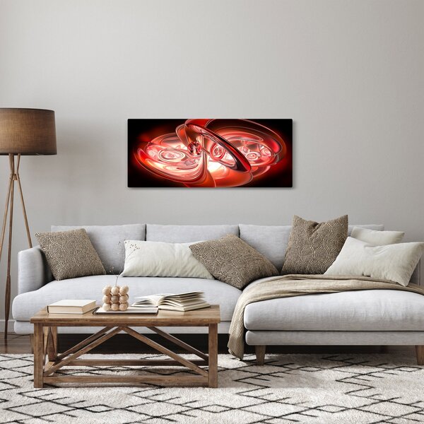 Slika - crveni oblici (120x50 cm)