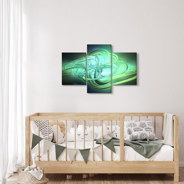 Slika zelene apstrakcije (90x60 cm)
