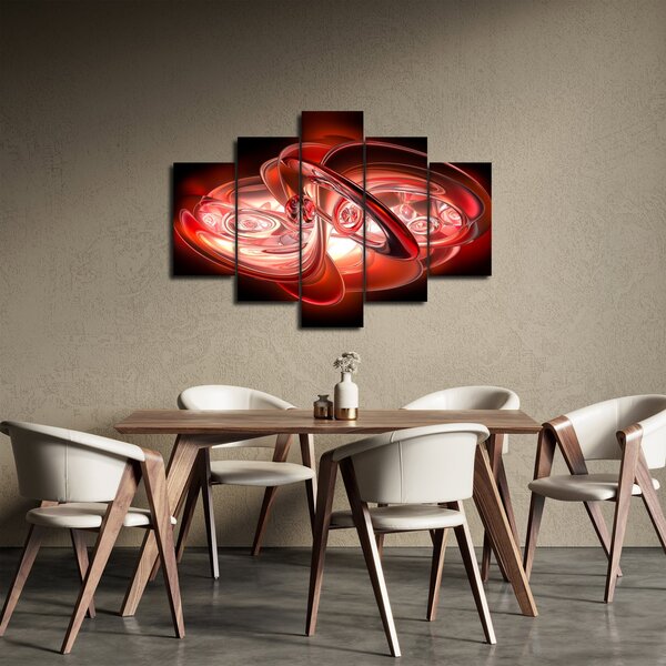 Slika - crveni oblici (150x105 cm)