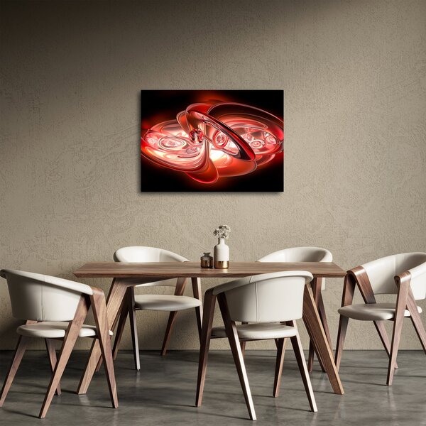 Slika - crveni oblici (70x50 cm)