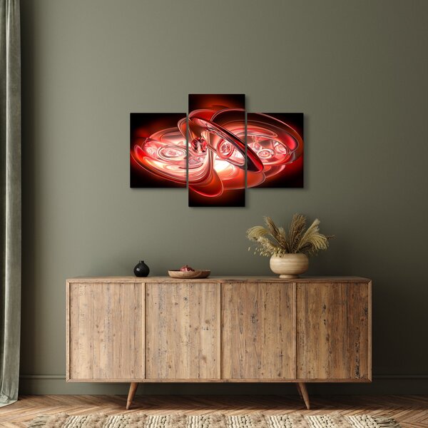 Slika - crveni oblici (90x60 cm)
