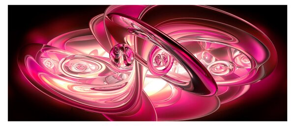 Slika ružičastih fraktala (120x50 cm)