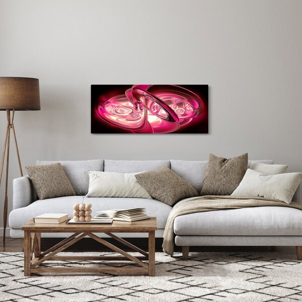 Slika ružičastih fraktala (120x50 cm)