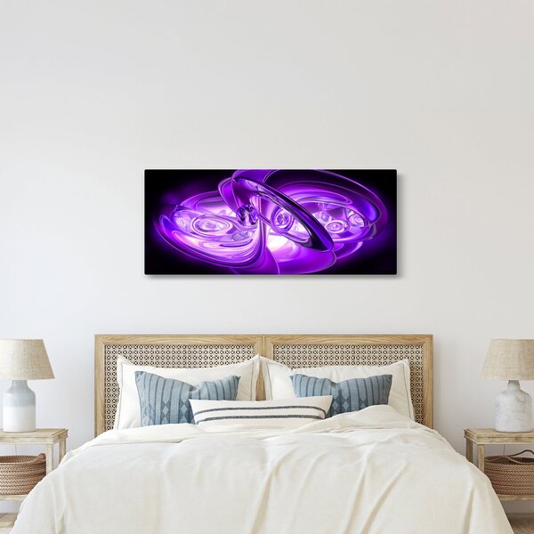 Slika ljubičastih fraktala (120x50 cm)