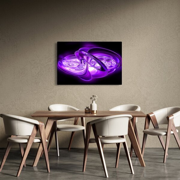 Slika ljubičastih fraktala (90x60 cm)