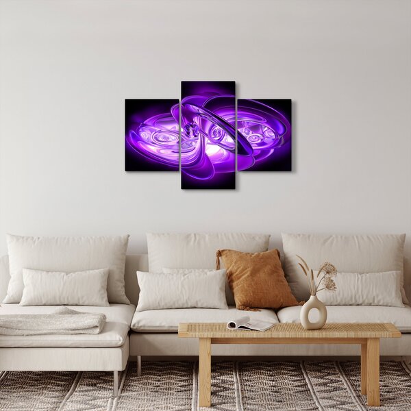 Slika ljubičastih fraktala (90x60 cm)