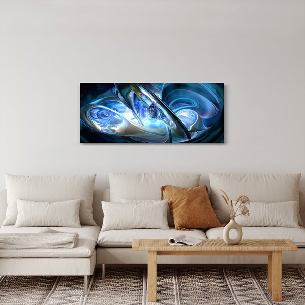 Slika plavih fraktala (120x50 cm)