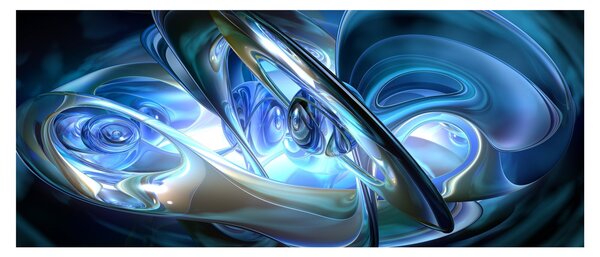 Slika plavih fraktala (120x50 cm)
