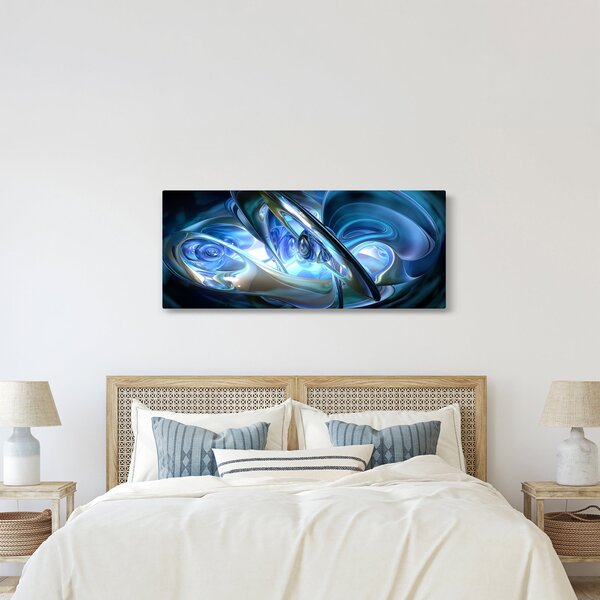 Slika plavih fraktala (120x50 cm)