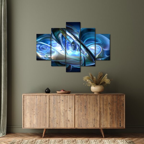 Slika plavih fraktala (150x105 cm)