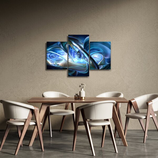 Slika plavih fraktala (90x60 cm)