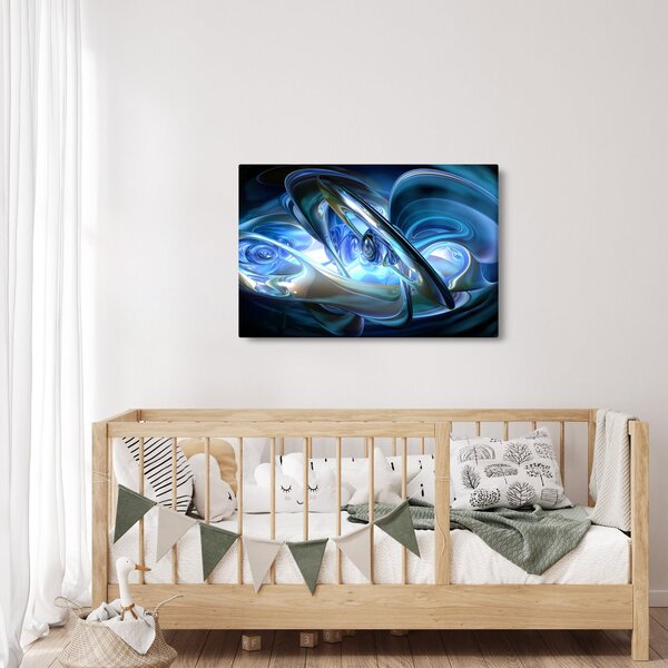 Slika plavih fraktala (90x60 cm)