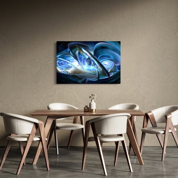 Slika plavih fraktala (90x60 cm)