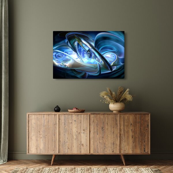 Slika plavih fraktala (90x60 cm)