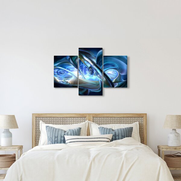 Slika plavih fraktala (90x60 cm)