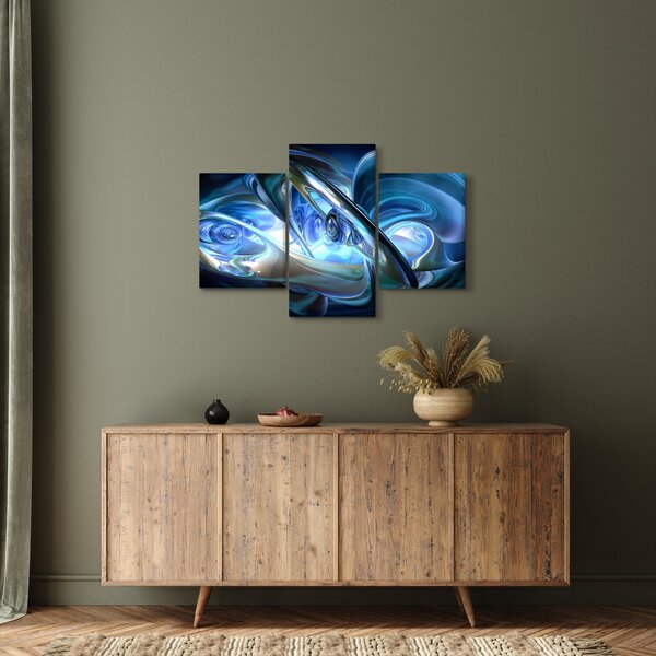 Slika plavih fraktala (90x60 cm)