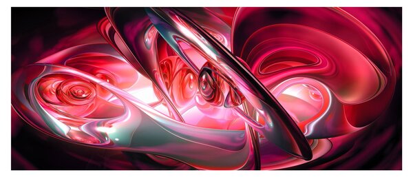 Slika crvenih fraktala (120x50 cm)
