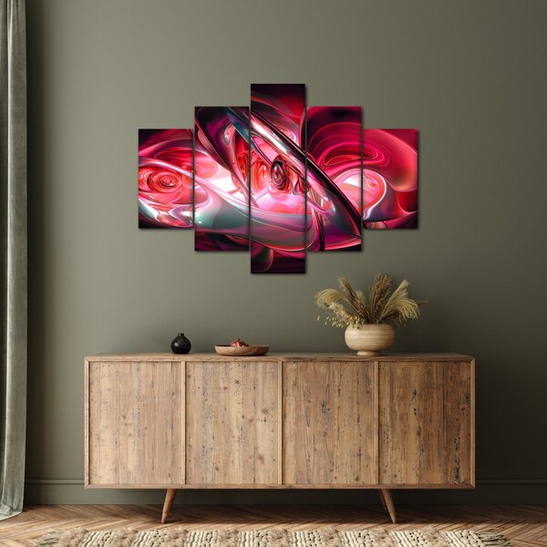 Slika crvenih fraktala (150x105 cm)