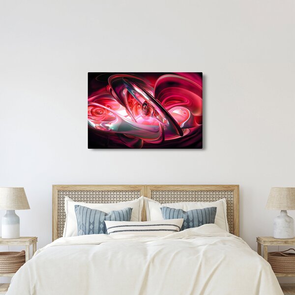 Slika crvenih fraktala (90x60 cm)