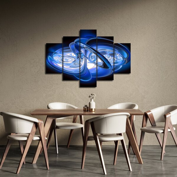 Plava apstraktna slika (150x105 cm)