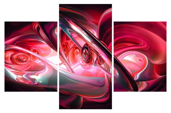 Slika crvenih fraktala (90x60 cm)
