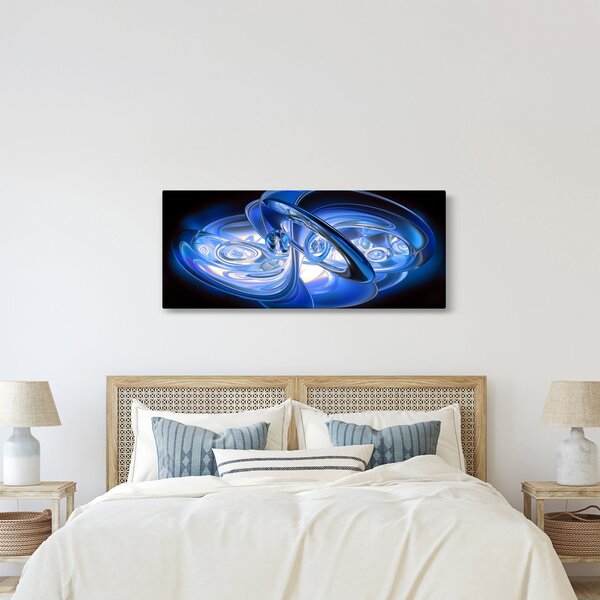 Plava apstraktna slika (120x50 cm)