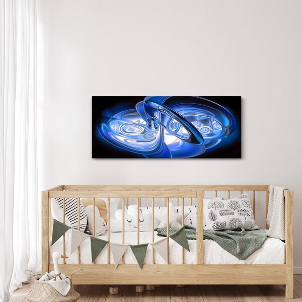 Plava apstraktna slika (120x50 cm)