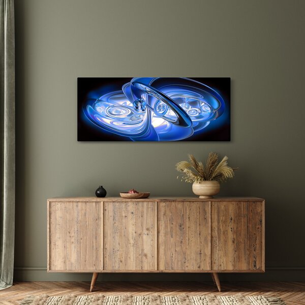 Plava apstraktna slika (120x50 cm)
