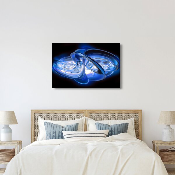 Plava apstraktna slika (90x60 cm)