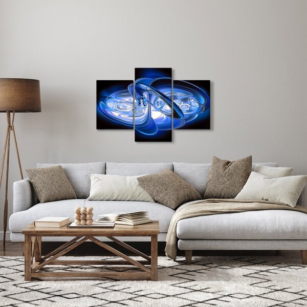 Plava apstraktna slika (90x60 cm)