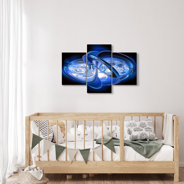 Plava apstraktna slika (90x60 cm)