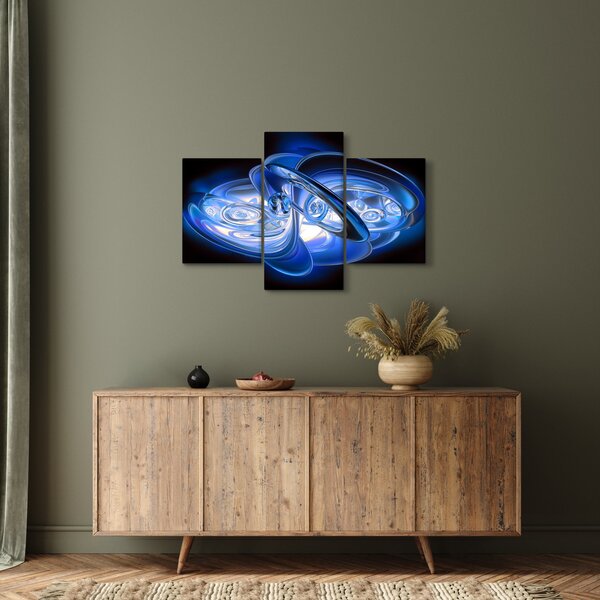 Plava apstraktna slika (90x60 cm)