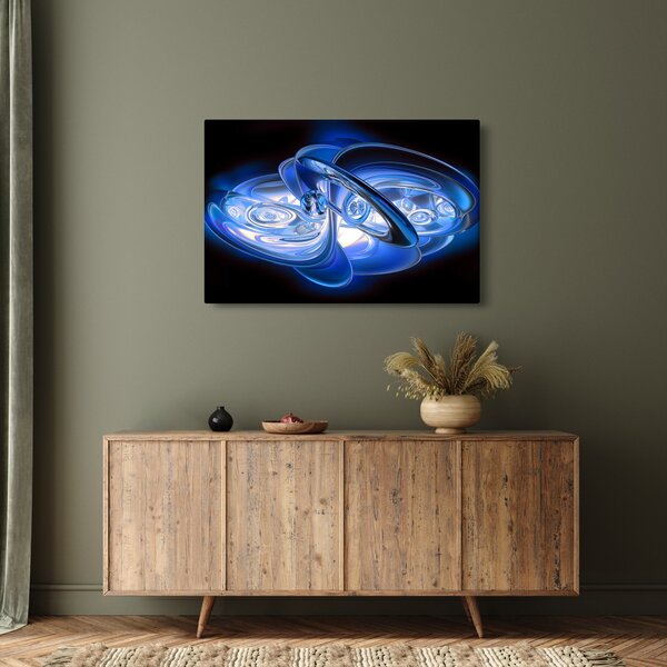Plava apstraktna slika (90x60 cm)