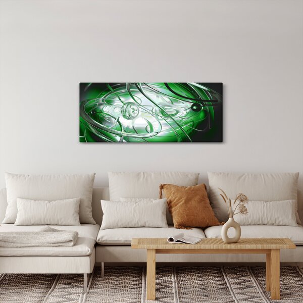Slika zelene apstrakcije (120x50 cm)
