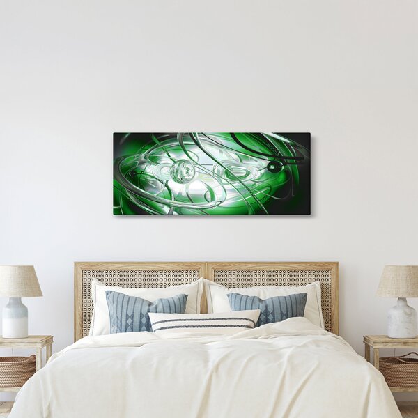 Slika zelene apstrakcije (120x50 cm)