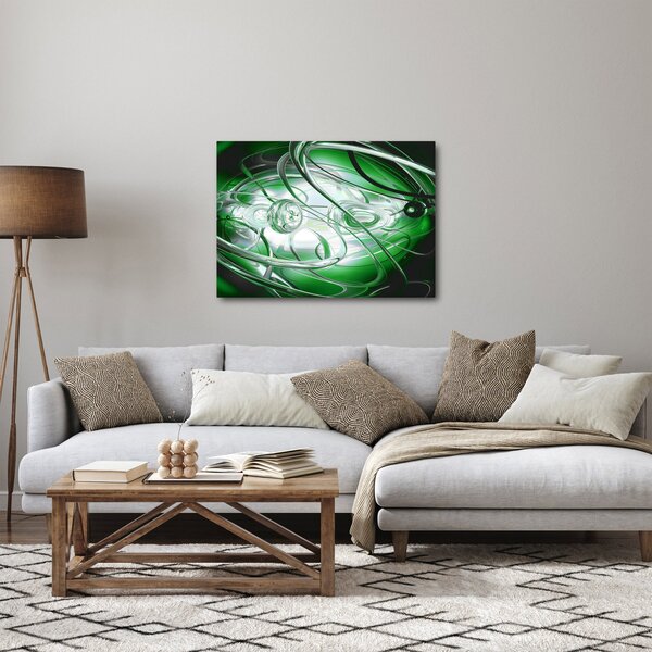 Slika zelene apstrakcije (70x50 cm)
