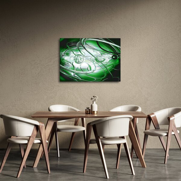 Slika zelene apstrakcije (70x50 cm)