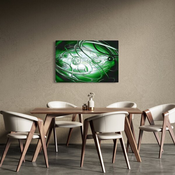 Slika zelene apstrakcije (90x60 cm)