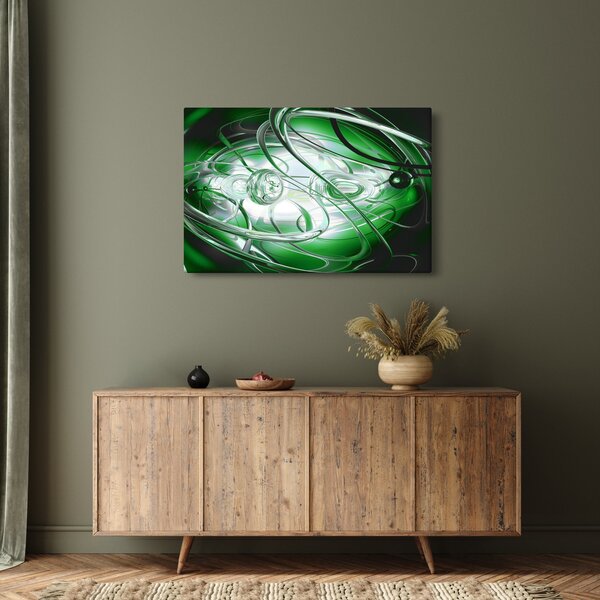 Slika zelene apstrakcije (90x60 cm)