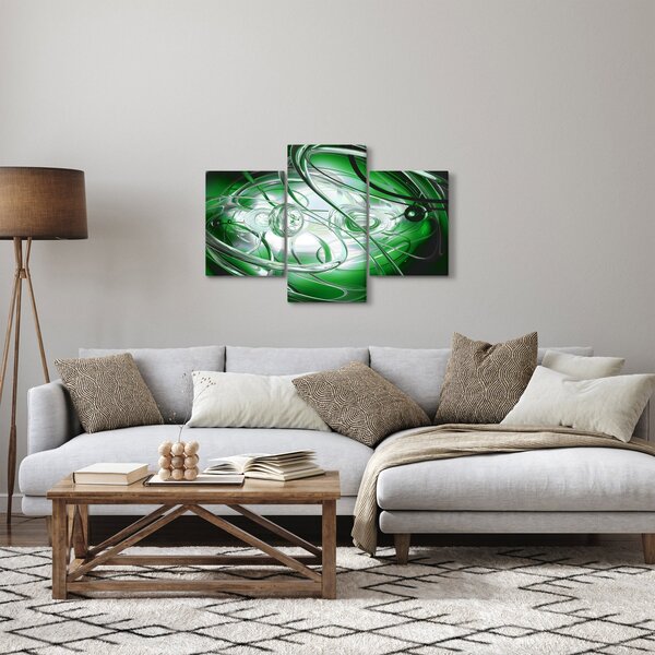 Slika zelene apstrakcije (90x60 cm)