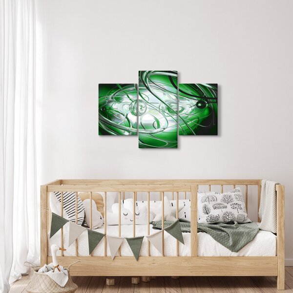Slika zelene apstrakcije (90x60 cm)