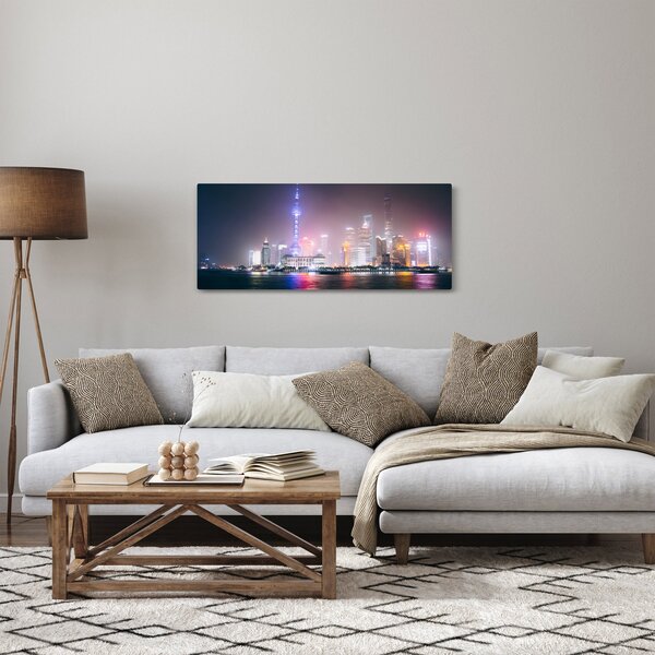 Slika noćnog Šangaja (120x50 cm)