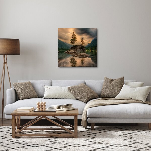Slika - jezero u planinama (30x30 cm)