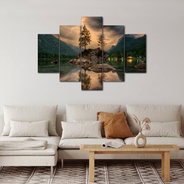 Slika - jezero u planinama (150x105 cm)