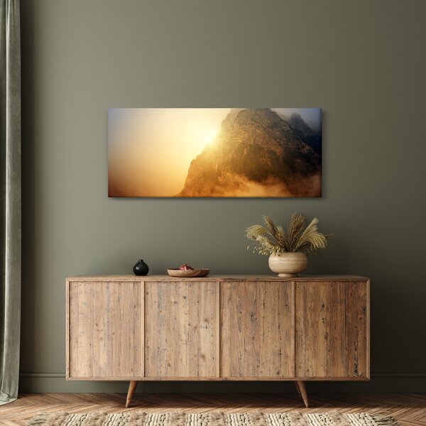 Slika planine u magli (120x50 cm)