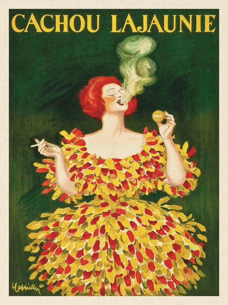 Reprodukcija umjetnosti Cachou Lajaunie Smoking Lady (Vintage Cigarette Ad) - Leonetto Cappiello, (30 x 40 cm)