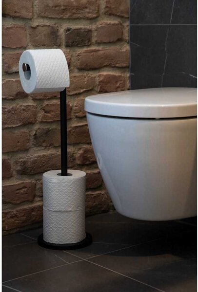 Crni željezan držač za WC papir – Wenko