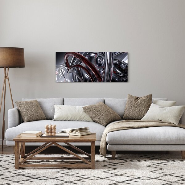 Slika sive apstrakcije (120x50 cm)