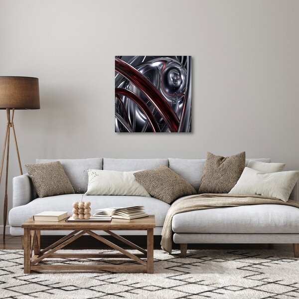 Slika sive apstrakcije (30x30 cm)